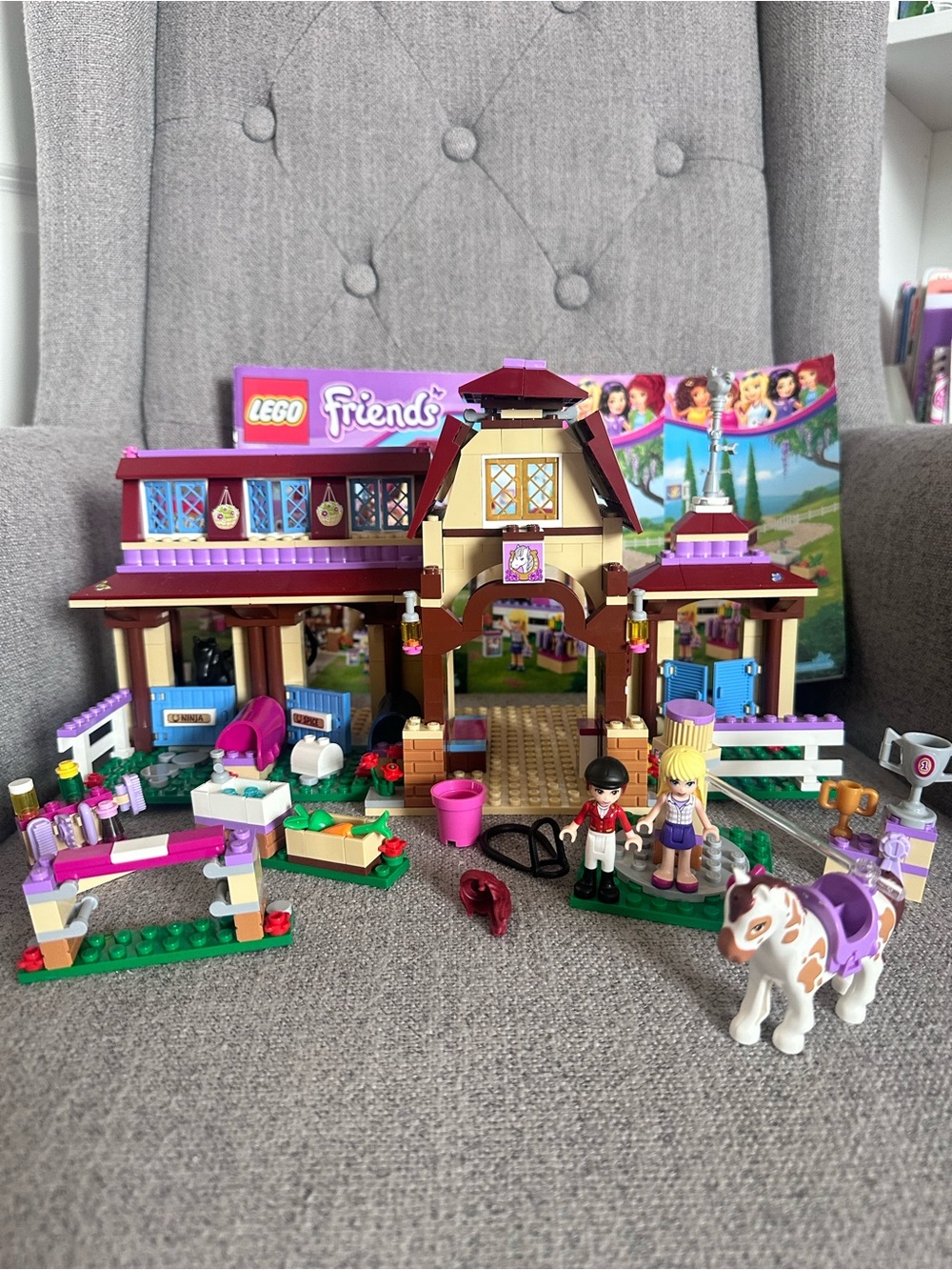 LEGO Friends Heartlake Riding Club Horse Stable Playset with Figures